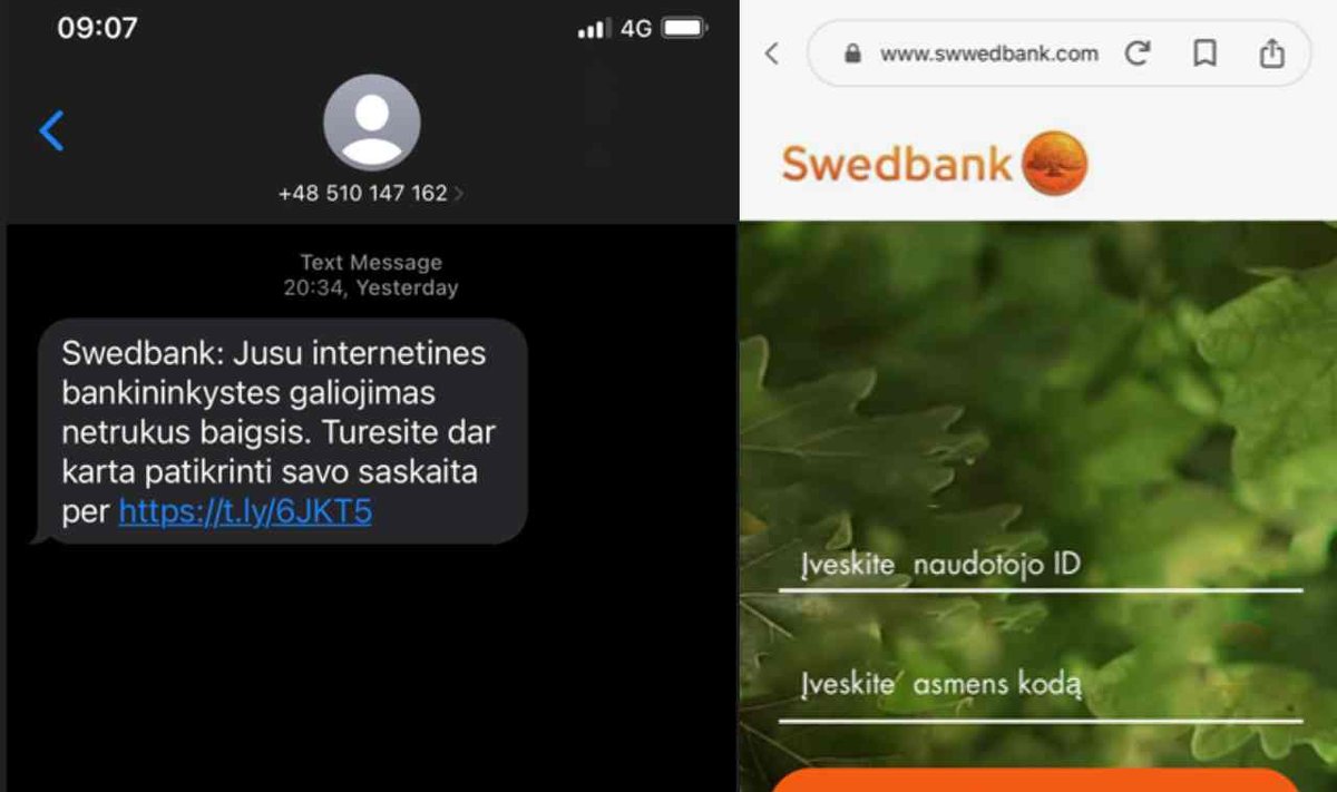 „Swedbank“ praneša apie siaučiančius sukčius