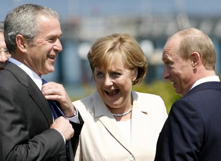 Angela Merkel, George'as Bushas, Vladimiras Putinas