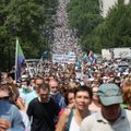 Chabarovske naujuose protestuose prieš Kremlių dalyvavo tūkstančiai žmonių