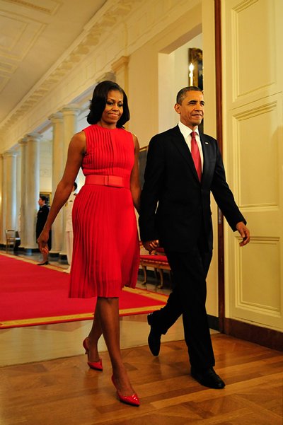 Michelle Obama ir Brackas Obama 2012-aisiais