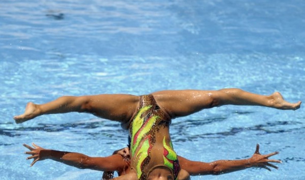 Italijos sinchroninio plaukimo komanda Romoje vykstančiame pasaulio čempionate.