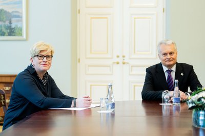 Prezidentas Gitanas Nausėda susitiko su Ingrida Šimonyte