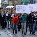 Kauno moksleiviai protestavo prieš planuojamą mokslo reformą