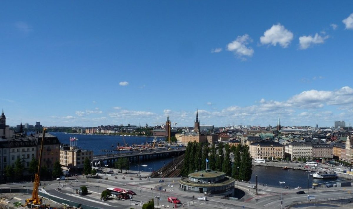 Stokholmas - didmiestyje tai vienur, tai kitur šmėsteli žalia oazė