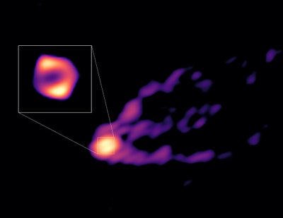 Juodoji skylė M87. R.-S. Lu (SHAO), E. Ros (MPIfR), S. Dagnello (NRAO/AUI/NSF/ESO nuotr.