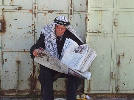 Palestinietis arabų kvartale Hebrone