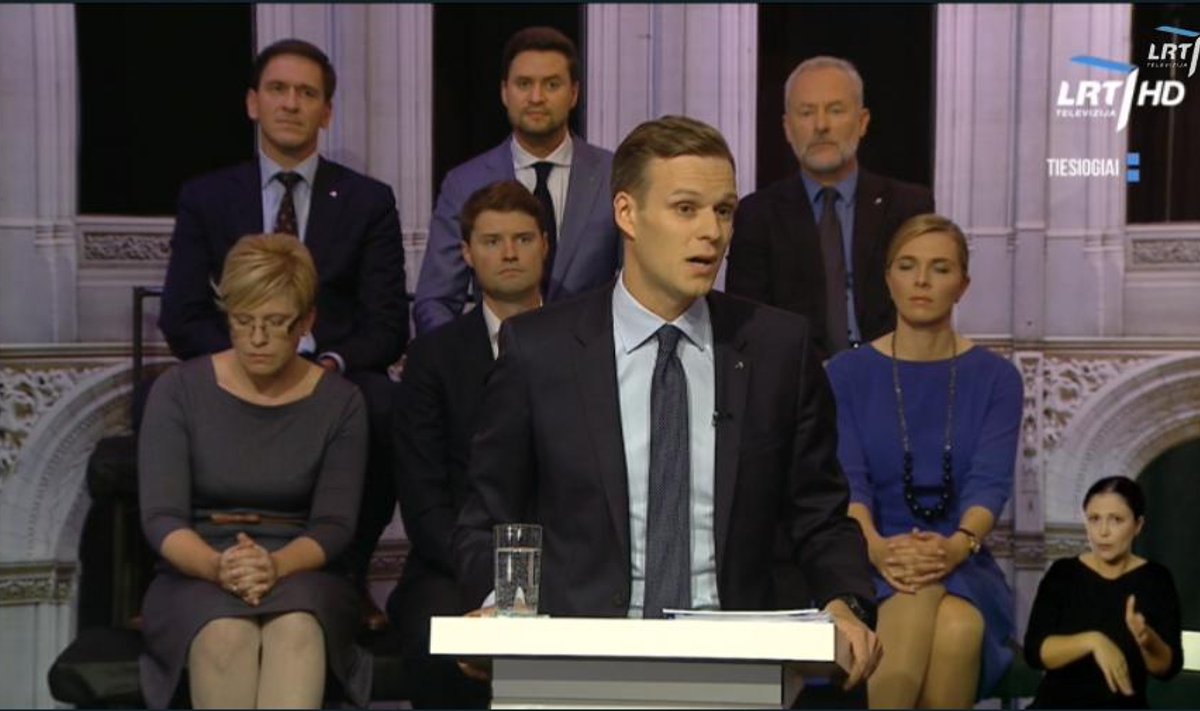 Landsbergis during the TV debate