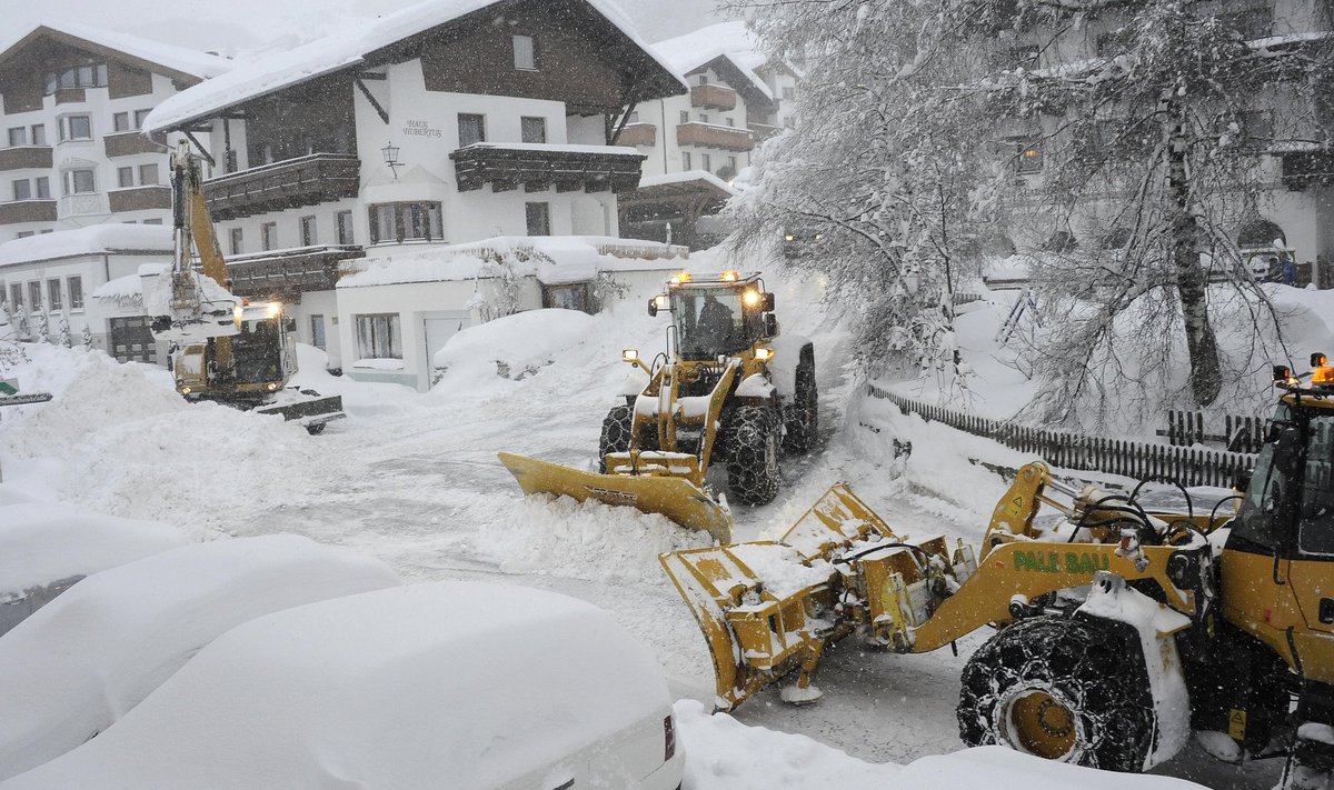 Austrijos vakarinėje dalyje iškrito daugybė sniego