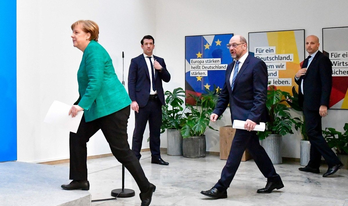 Angela Merkel, Martinas Schulzas