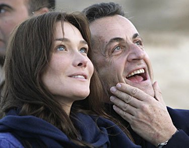 Nicolas Sarkozy ir Carla Bruni.