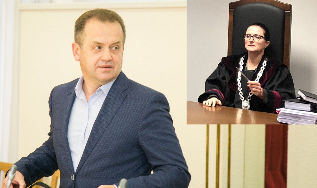 Artūras Skardžius ir teisėja Erika Stočkienė