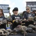 Pietų Korėjoje „šunienos dieną“ vyksta priešininkų ir šalininkų mitingai