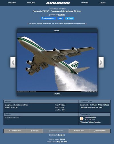 „Boeing 747-273C“, priklausantis „Evergreen International Airlines“ aviakompanijai