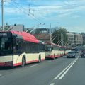 Antradienio ryte vienoje centrinių Vilniaus gatvių sustojo troleibusų eismas
