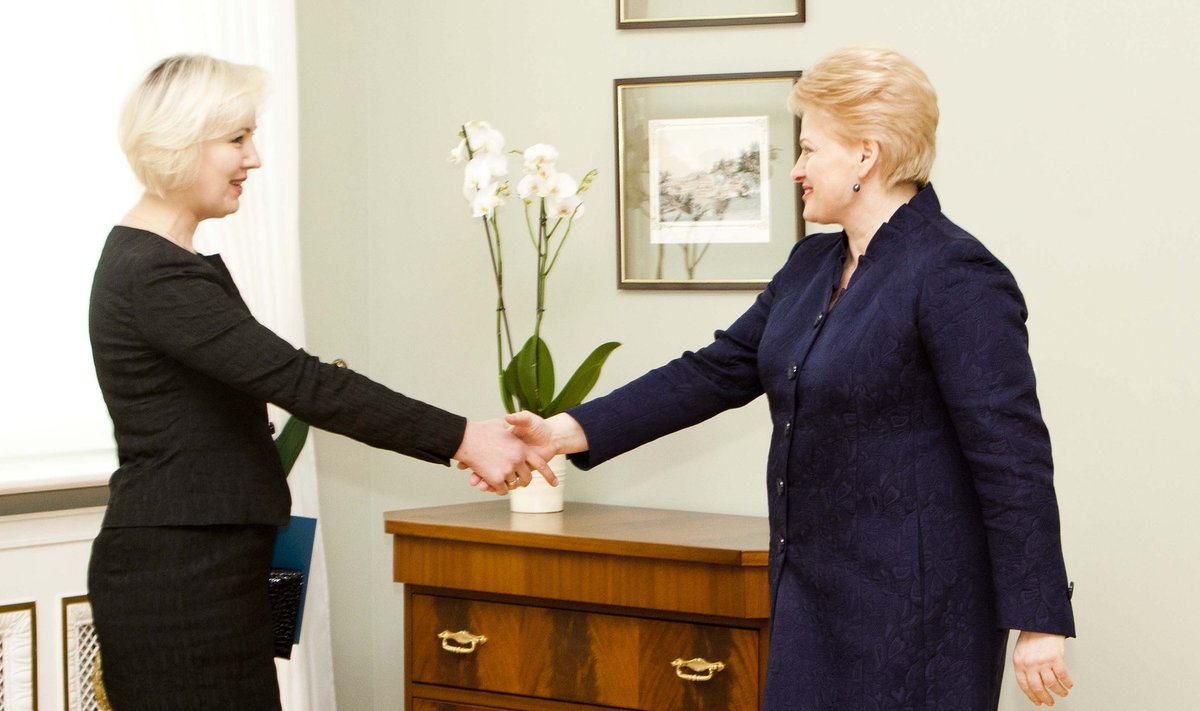 Diana Korsakaitė ir Dalia Grybauskaitė