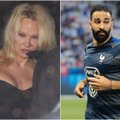 Belgijos-Prancūzijos komandų futbolo varžybose Pamela Anderson karštai palaikė savo naują 20 metų jaunesnį mylimąjį