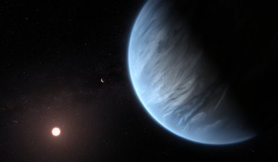 Taip gali atrodyti egzoplaneta. K2-18b. ESA/Hubble iliustr.