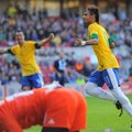 Neymaro vedami brazilai užtikrintai nugalėjo D.Britanijos rinktinę