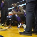 Čempionus jų pačių tvirtovėje sutriuškinę „Lakers“ neteko traumą patyrusio LeBrono