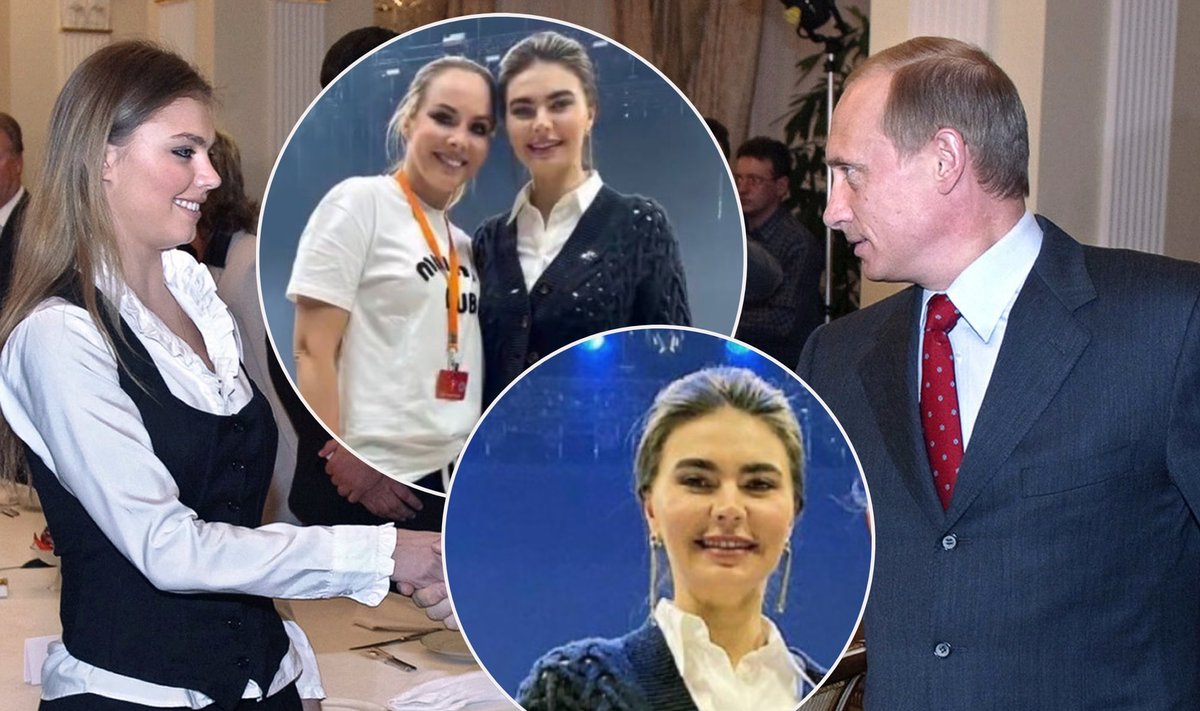 V.Putinas, A.Kabajeva, J.Sirotina / Foto: Scanpix, Instagram, Telegram