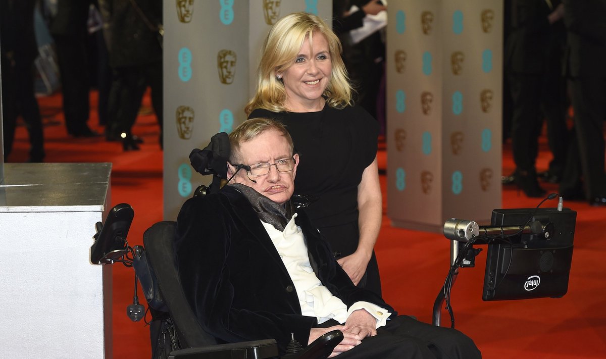 Stephen Hawking ir Lucy Hawking 