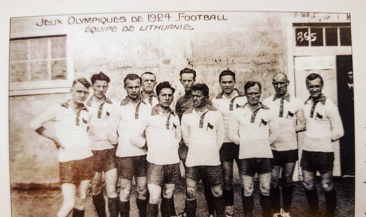 Lietuvos 1924 metų futbolo rinktinė Paryžiaus olimpinėse žaidynėse (TOK archyvo nuotr.)