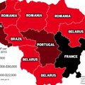 Išpeikė keistąjį Lietuvos žemėlapį, pagal kurį Kaunas ir Klaipėda gyvena kaip portugalai