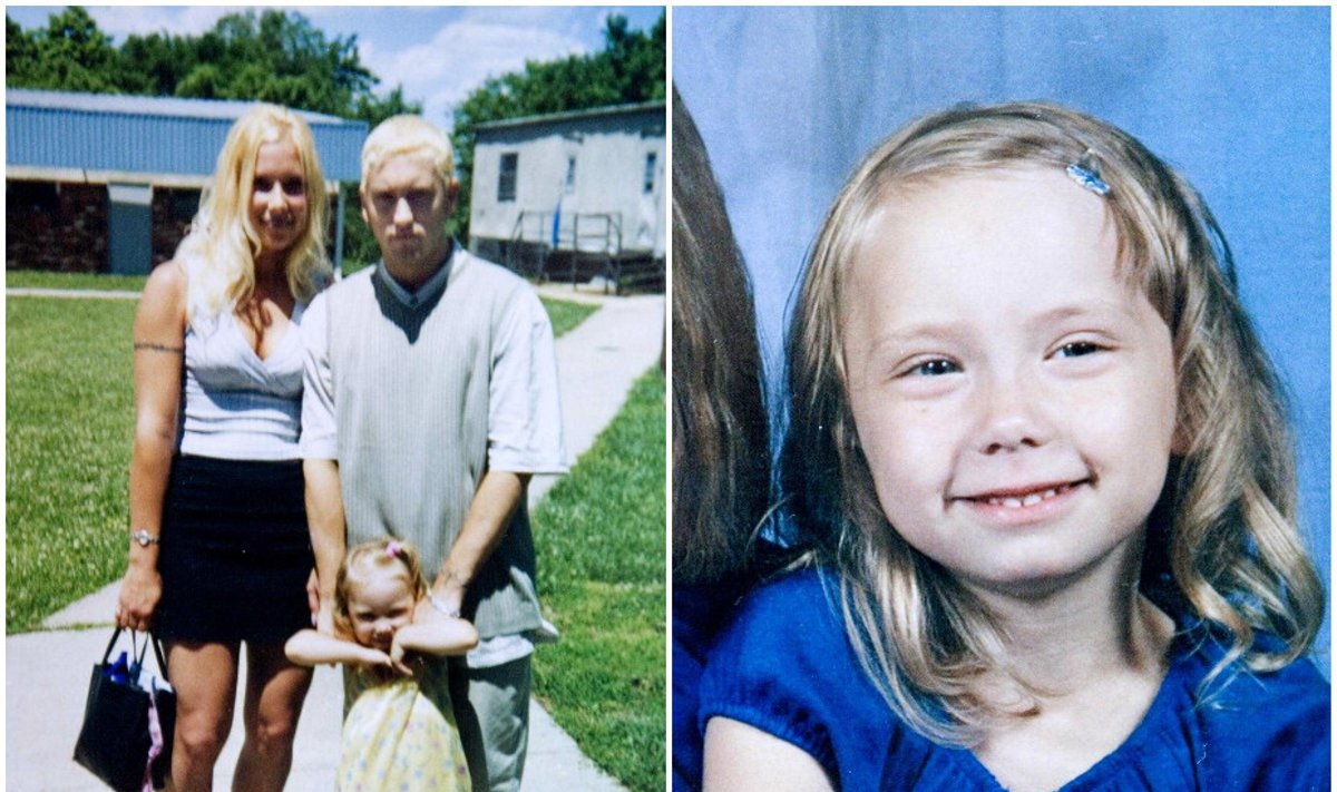 Eminemas su buvusia žmona Kim ir jųdviejų dukra Hailie