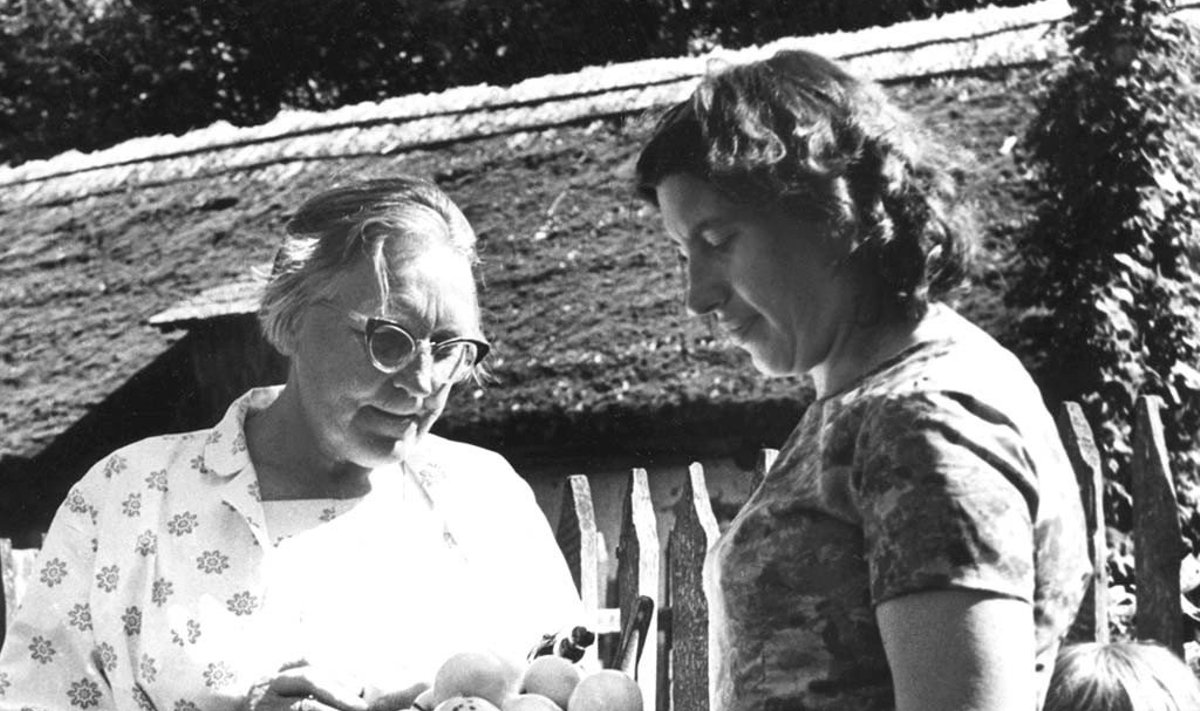 Rašytoja Ieva Simonaitytė Vanaguose 1966 m.