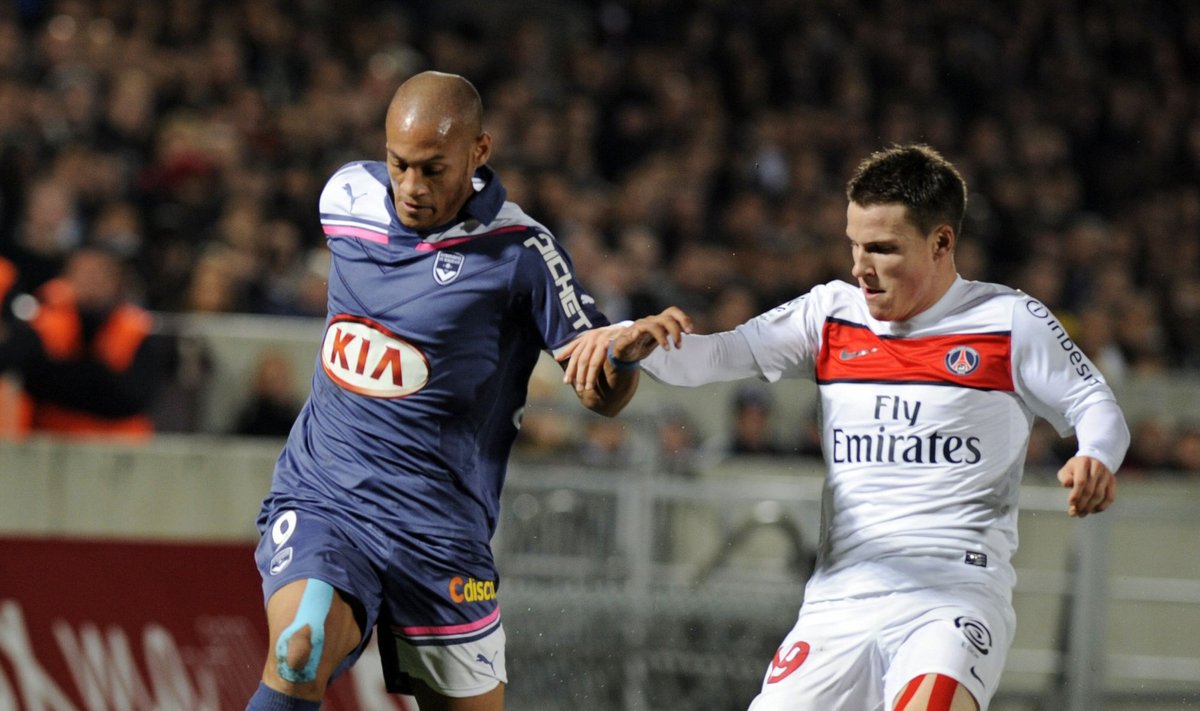 Yoanas Gouffranas ("Bordeaux") kovoja su Gameiro ("Paris Saint-Germain")