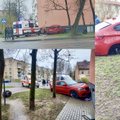 Eismo nelaimė Klaipėdoje – po smūgio BMW pametė ratą ir rėžėsi į daugiabutį
