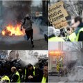 Paryžiuje – neramumai: protestuotojai blokavo tramvajų linijas, policija panaudojo ašarines dujas