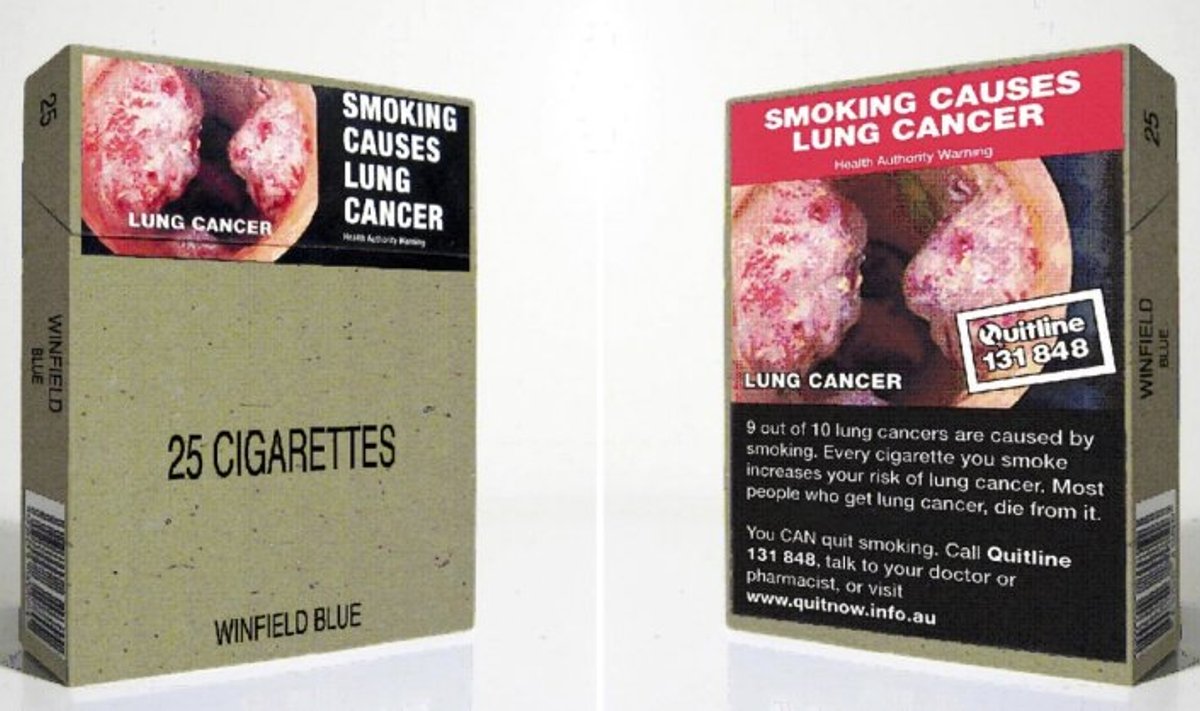 Australijoje įsigalios griežčiausia cigarečių ženklinimo tvarka