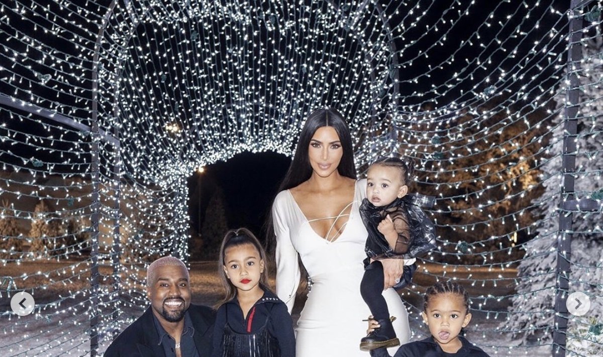 Kim Kardashian ir Kanye Westo šeimos Kalėdos