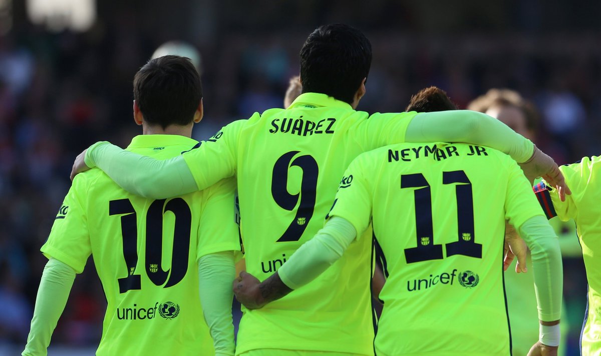 Lionelis Messi, Luisas Suarezas ir Neymaras