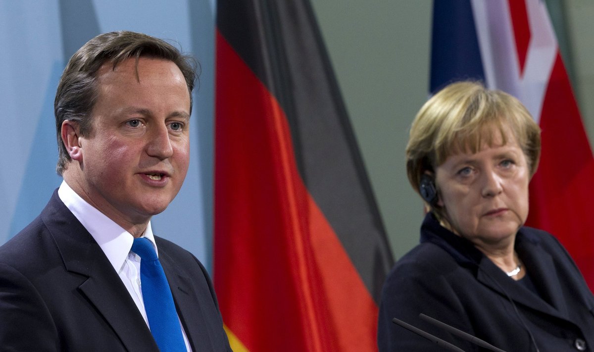 Davidas Cameronas ir Angela Merkel