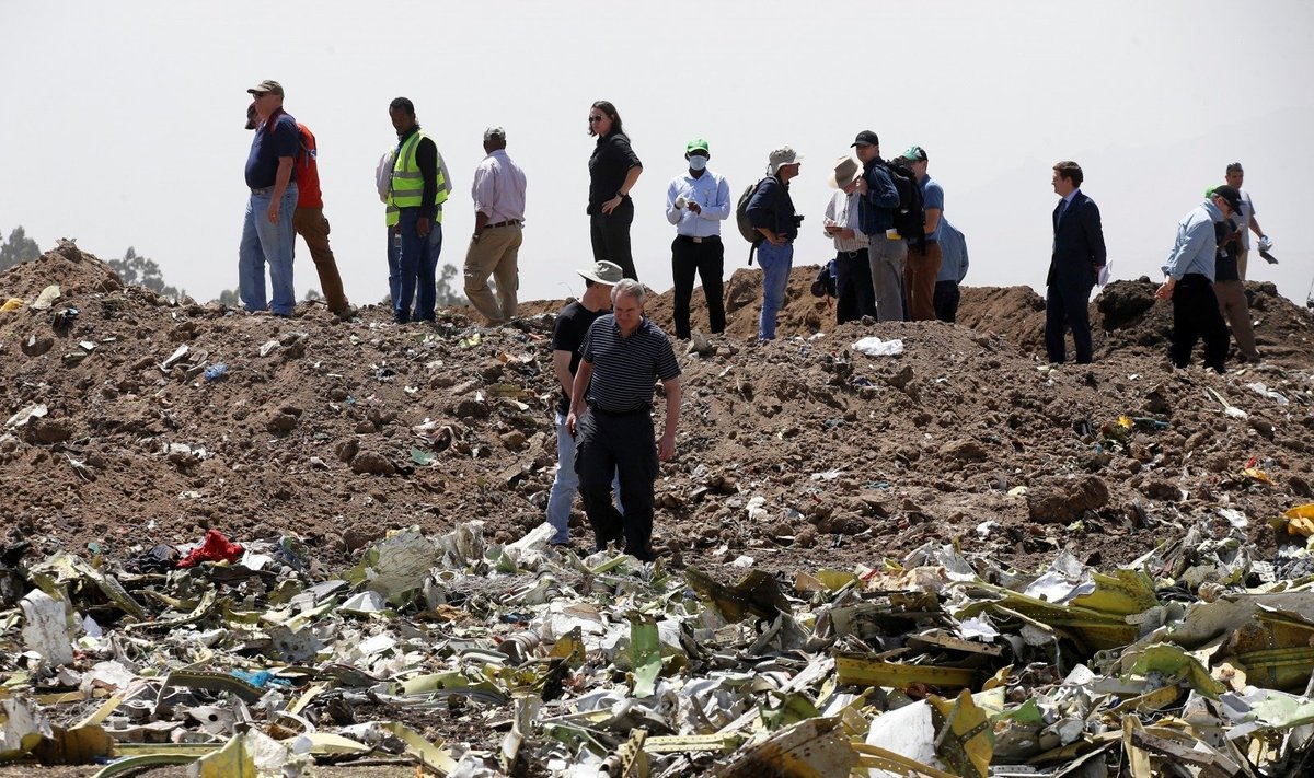 Etiopijoje sudužusio lėktuvo „Boeing 737 MAX 8“ nuolaužos