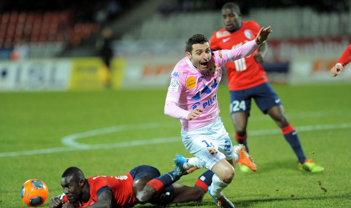 “Lille“ ir “Evian“ komandų rungtynių akimirka