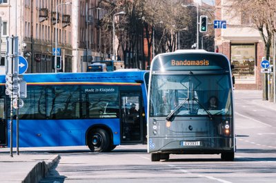 Lietuvių sukurtas elektrinis autobusas "Dancer". Domo Rimeikos nuotr.