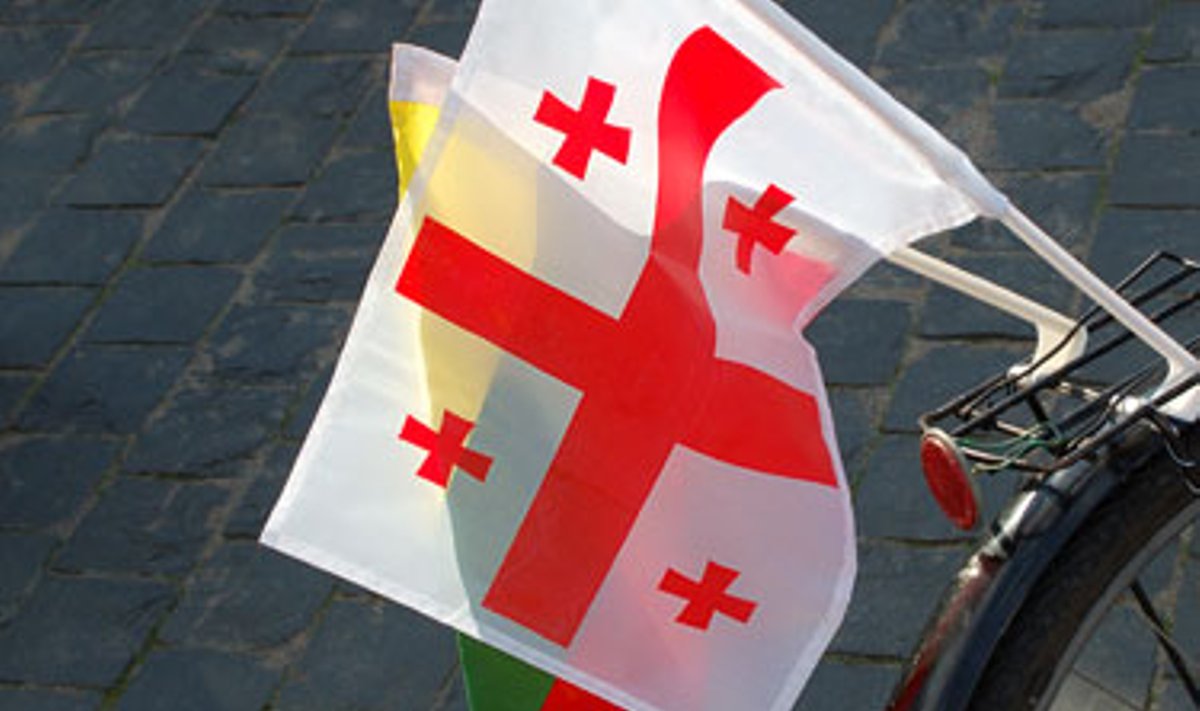 Georgian Lithuanian flags