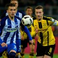 Vokietijos taurės turnyre Dortmundo klubas eliminavo Berlyno ekipą po baudinių serijos