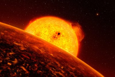 Pragaro egzoplaneta 55 Cancri e. ESA/Hubble, M. Kornmesser iliustr.