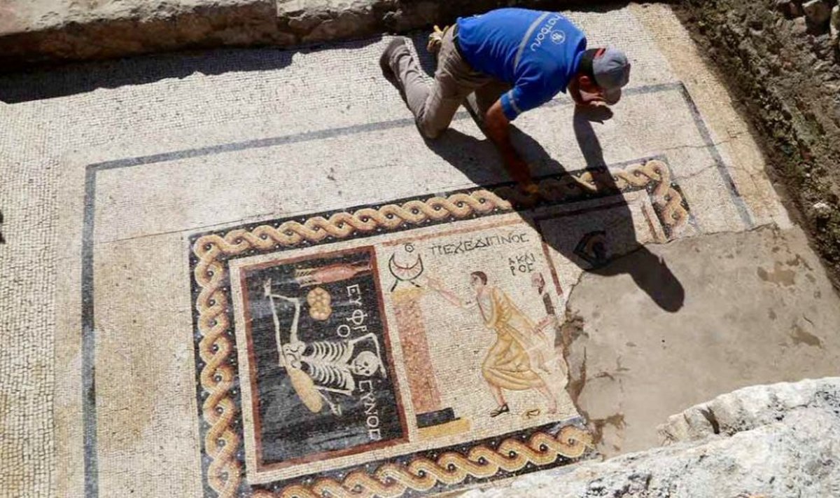 Turkijoje Hatajaus provincijoje aptikta mozaika