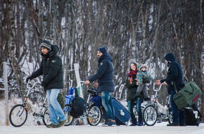 Migrantai ant dviratukų