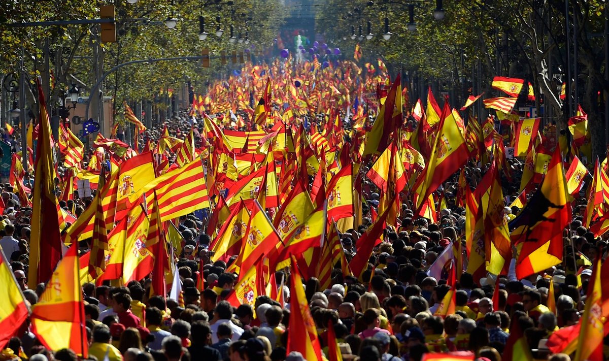 pro-Spanish unity protest in Catalonia