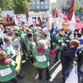 Lithuanian unions stage rally in protest of labour code changes