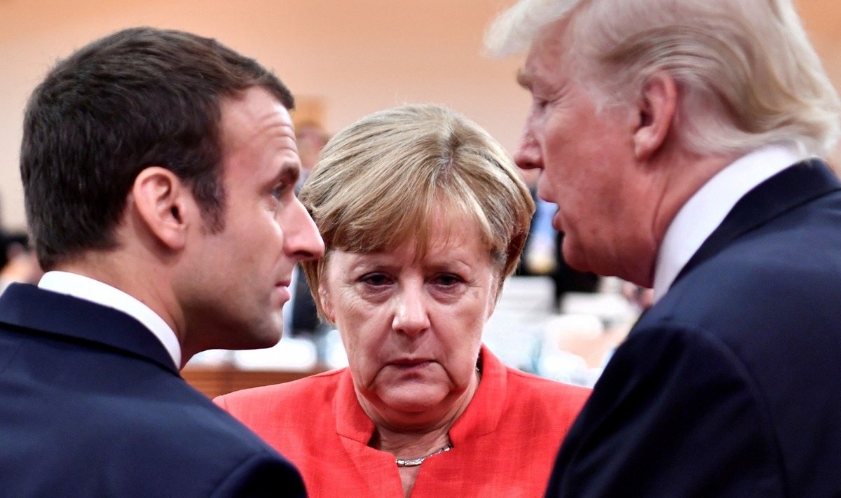 Emanuelis Macronas, Angela Merkel, Donaldas Trumpas