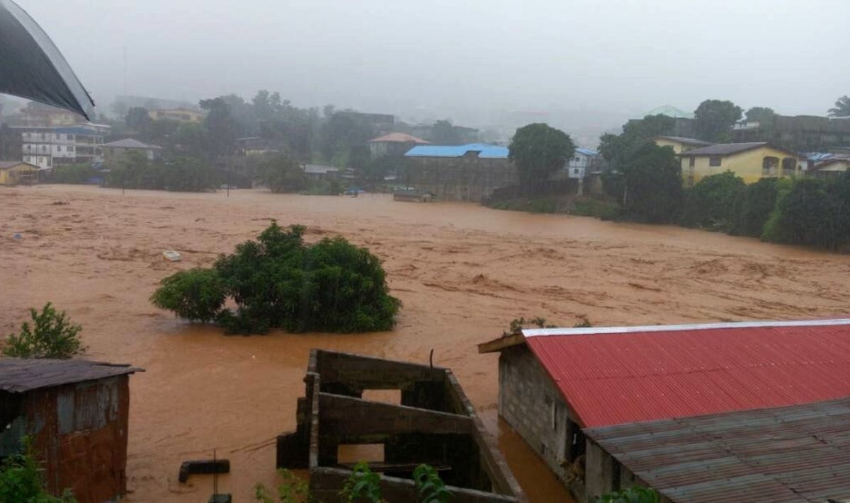 Potvynis ir nuošliauža Siera Leonėje