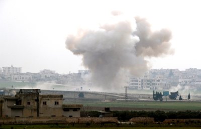 Susirėmimai Sirijos Idlibo provincijoje tarp Turkijos remiamų sukilėlių ir Rusijos remiamų Assado pajėgų