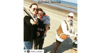 Žana Friskė su šeima